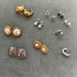 Vintage Stud Earring Set (10 Pair)